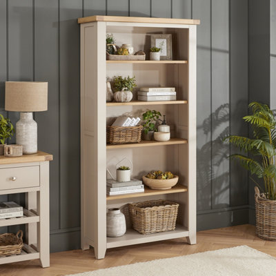 The Furniture Market Cheshire Dove Grey Painted Large Tall Bookcase from B&Q
