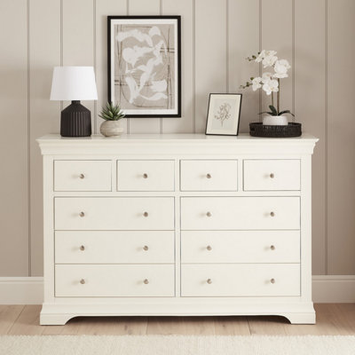 The Furniture Market Wilmslow White Painted Extra Large Jumbo 10 Drawer Chest from B&Q