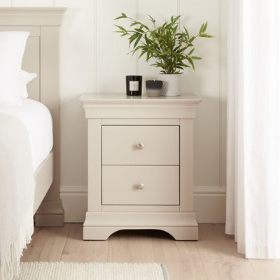 The Furniture Market Wilmslow Grey 2 Drawer Bedside from B&Q