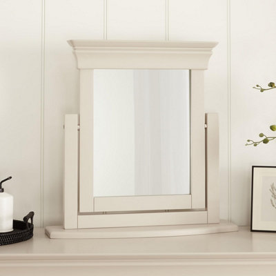 The Furniture Market Wilmslow Dove Grey Painted Vanity Dressing Mirror H 600mm X W 600mm X D 180mm from B&Q
