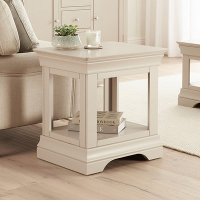 The Furniture Market Wilmslow Dove Grey Painted Lamp Side Table from B&Q
