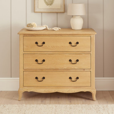 The Furniture Market French Chateau Oak 3 Drawer Chest from B&Q
