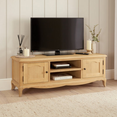 The Furniture Market French Chateau Oak Large Widescreen Tv Stand Fits Tvs Up To 65 from B&Q