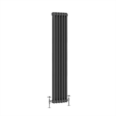 G-Rad G-Rad Anthracite Double Column Vertical Cast Iron Radiator(H) 1500 X (W) 285mm from B&Q