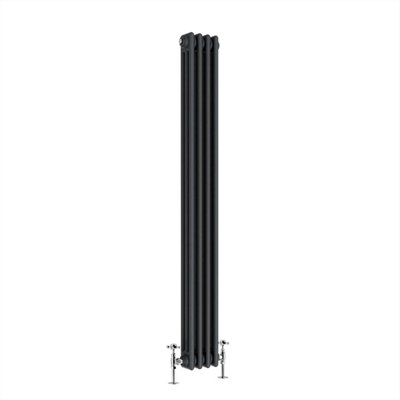 G-Rad G-Rad Anthracite Triple Column Vertical Cast Iron Radiator(H) 1800 X (W) 200mm from B&Q