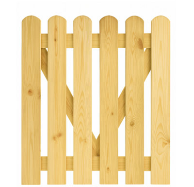 MD Carpentry Workshop LTD Wooden Garden Picket Gate Pedestrian Gate Wooden Pressure Treated 3Ft 90Cm from B&Q