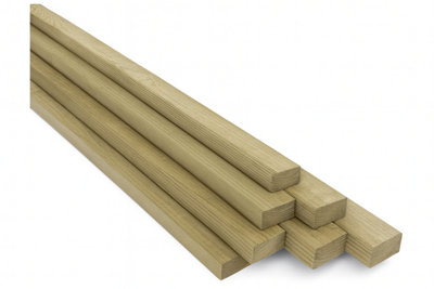 MD Carpentry Workshop LTD Green Rough Sawn Treated Timber Battens 25X50mm (2X1 Inch) 1.2 Metre-10 from B&Q