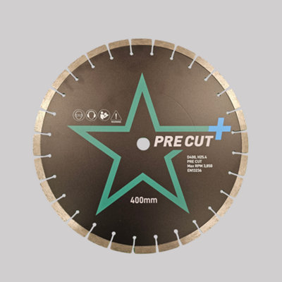 400mm Hdp Star+ Pre Cut Diamond Blade 25.4mm Bore from B&Q