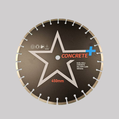 STAR+ 450mm Hdp Star Concrete+ Diamond Blade 25.4mm Bore from B&Q