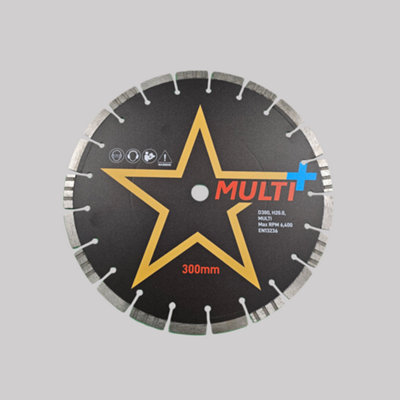 STAR+ 300mm Hdp Star Multi+ Diamond Blade 25.4mm Bore from B&Q