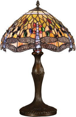 Belofay Dragonfly Tiffany LampsStained Glass Handmade Tiffany Lights Table Lamps For BedroomsLiving Room And Lounge  12X18 from B&Q