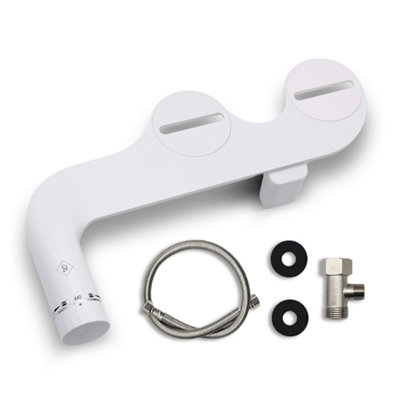 Belofay Bidet Attachment For Toilet Uk, Cold Water, Non-Electric Dual Nozzle, Adjustable Pressure, Frontal & Rear Wash