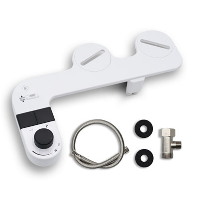 Belofay Bidet Attachment For Toilet Uk, Cold Water, Non-Electric Dual Nozzle, Adjustable Pressure, Frontal & Rear Wash