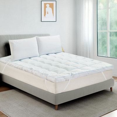 Belofay Ultra Cool Single Mattress Topper 10Cm Extrathick  With Cooling Jacquard Fabric100% Polyester Filling from B&Q