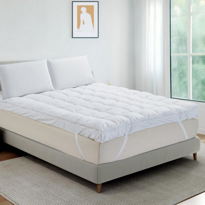 Belofay Dual Layer Mattress Topper ,14Cm Extra Thick Mattress Topper With 100% Polyester Filling from B&Q