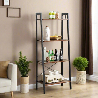 Modcraft 4-Tier Ladder ShelfIndustrial Bookshelf from B&Q