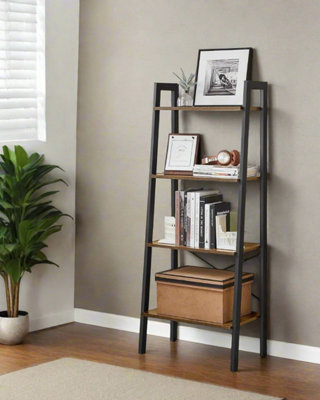 Modcraft 4-Tier Ladder ShelfRustic Bookshelf from B&Q