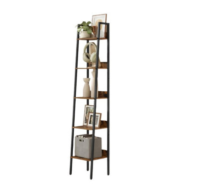Modcraft 5 Tier Narrow Ladder ShelfRustic Style 170Cm from B&Q