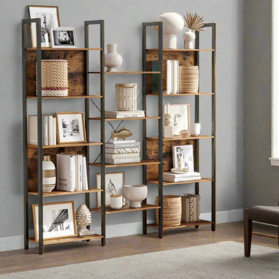 Modcraft Industrial Large Bookshelf And Display Cabinet With 14 Shelves from B&Q