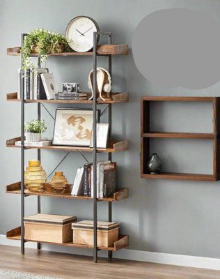 Modcraft Industrial 5 Tier Bookcase Shelving And Display Cabinet from B&Q