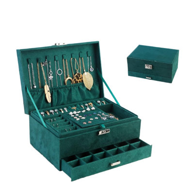 Modcraft 3 Layer Green Jewellery Box For Storage And Display from B&Q