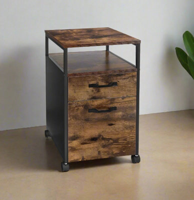 Modcraft Industrial Mobile Filing Cabinet With Drawer & Wheels from B&Q