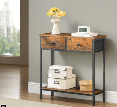 Modcraft Rustic Console Table With StorageIdeal For Living Room And Hallway from B&Q