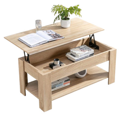 Modcraft Lift-Up Wooden Coffee Table With Hidden Storage from B&Q