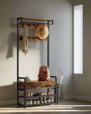 Modcraft Entryway Hall Tree With Shoe Bench And Storage