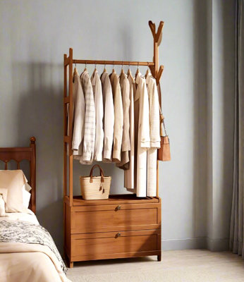 Modcraft Heavy Duty Clothes Rail With Drawers And Hooks Freestanding Garment Rack from B&Q