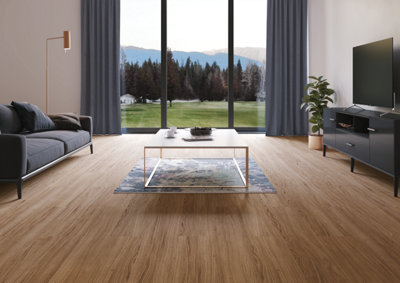 B&Q -  Lvt Wood Effect Luxury Vinyl Click Flooring Tuva Ma32 Rigid Comfort 5G Floor Planks 8 Pack 2.14M² With Built-In Underlay