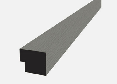 D Pro T Homeware Oak Acoustic 3D Timber Oak Slatted Wall Panel End Trim Natural Décor Grey