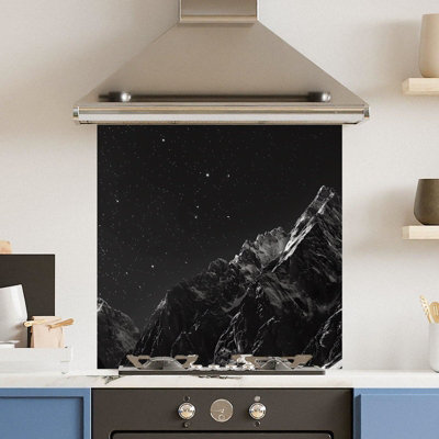 Choose Your Print Premium 60 X 60Cm Full Moon 6mm Glass Toughened Kitchen SplashbackHeat Resistant Polished Edges from B&Q