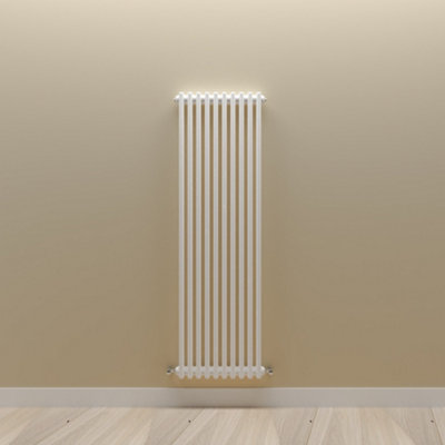 B&Q -  Vertical White Double Column Radiator (H) 1500mm X (W) 470mm.