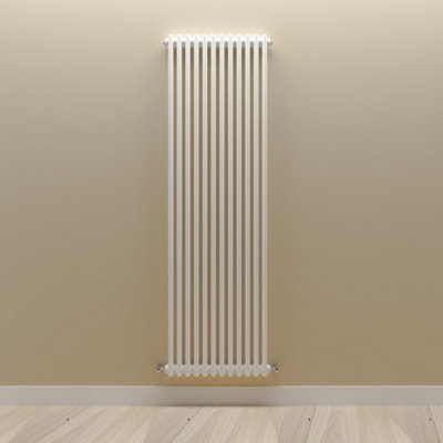 B&Q -  Vertical White Double Column Radiator (H) 1800mm X (W) 560mm.