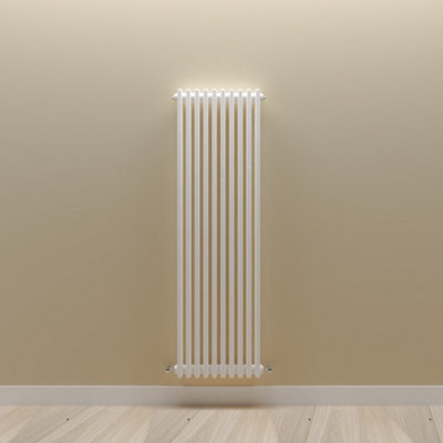B&Q -  Vertical White Triple Column Radiator (H) 1500mm X (W) 470mm.