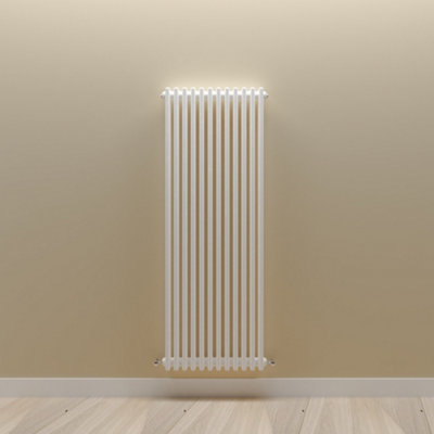 B&Q -  Vertical White Triple Column Radiator (H) 1500mm X (W) 560mm.