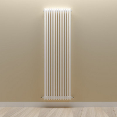 B&Q -  Vertical White Triple Column Radiator (H) 1800mm X (W) 560mm.
