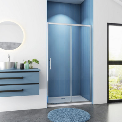 MLH Products Limited Mlh Shower Enclosure Toughened Safety Glass Sliding Door 1700X1850mm
