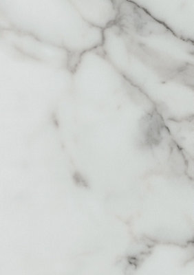 GravaHaus Calacatta Marble  Laminate Kitchen Upstand  4.1M X 100mm X 20mm  Fp3460 from B&Q