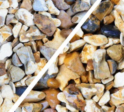 GravaHaus Decorative Gravel Golden Shingle 10/20mm 20Kg Bag Garden Landscaping Stones from B&Q