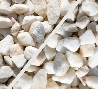 GravaHaus Decorative Gravel 10/20mm White Chippings 20Kg Bag Garden Landscaping Stones from B&Q