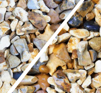 GravaHaus Decorative Gravel Golden Shingle 4/10mm 20Kg Bag Garden Landscaping Stones from B&Q