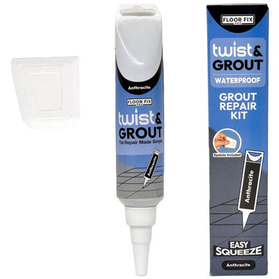 B&Q -  Twist And Grout Anthracite Pre-Mixed Tile Grout Revive Kit With Spatula