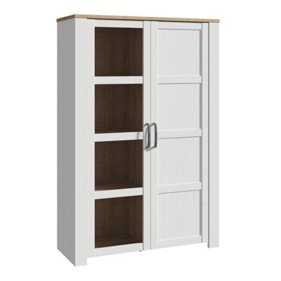 Furniture To Go Bohol Display Cabinet Inc. 2X Led Lights In Riviera Oak/white from B&Q
