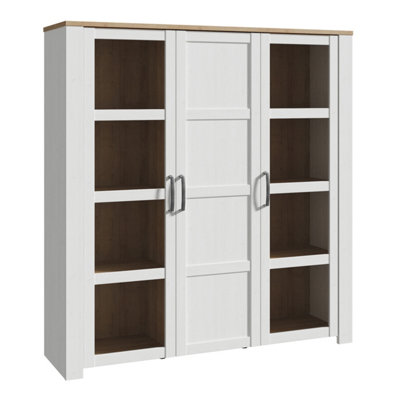 Furniture To Go Bohol Large Display Cabinet Inc. 4X Led Lights In Riviera Oak/white from B&Q