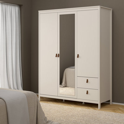 Florence - Wardrobe - 3 Door - Cashmere - With Mirror - Image 5