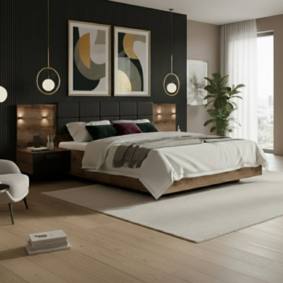 Heze Furniture Kassel Super King Size Bed With Bedside Tables 180A