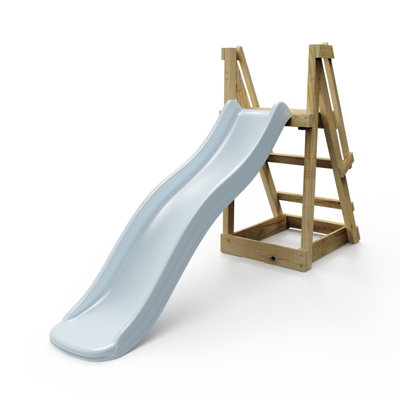 Rebo 6 Ft Freestanding Kids Slide - Ice Blue - Image 3