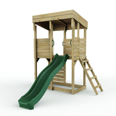 Rebo Xl Garden Lookout Tower Playhouse With Slide For Kids from B&Q